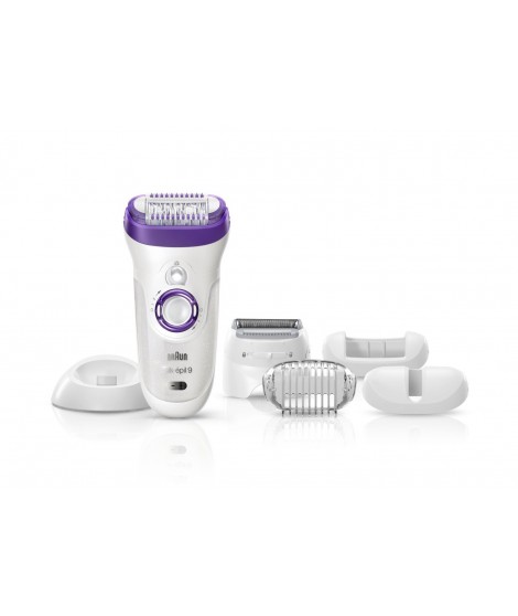 Braun Silk-épil 9 9-561 - Wet&Dry Cordless epilator with 6 extras including a shaver head and a trimmer cap